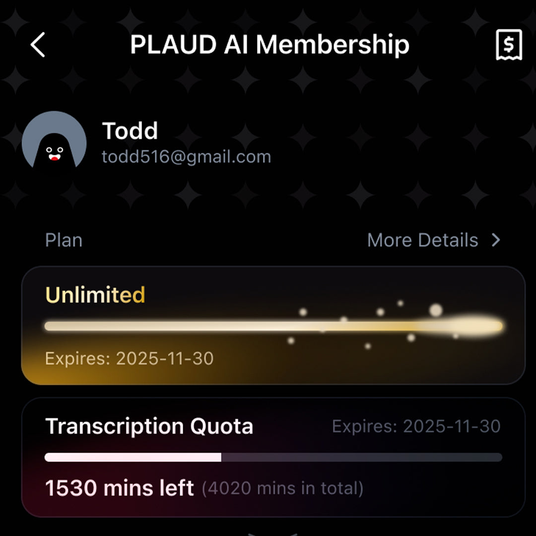 PLAUD AI 年度無限計劃